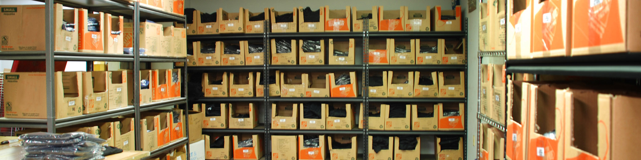 Inventory warehousing for on-demand screen printing or embroidery of apparel at Image Mart.